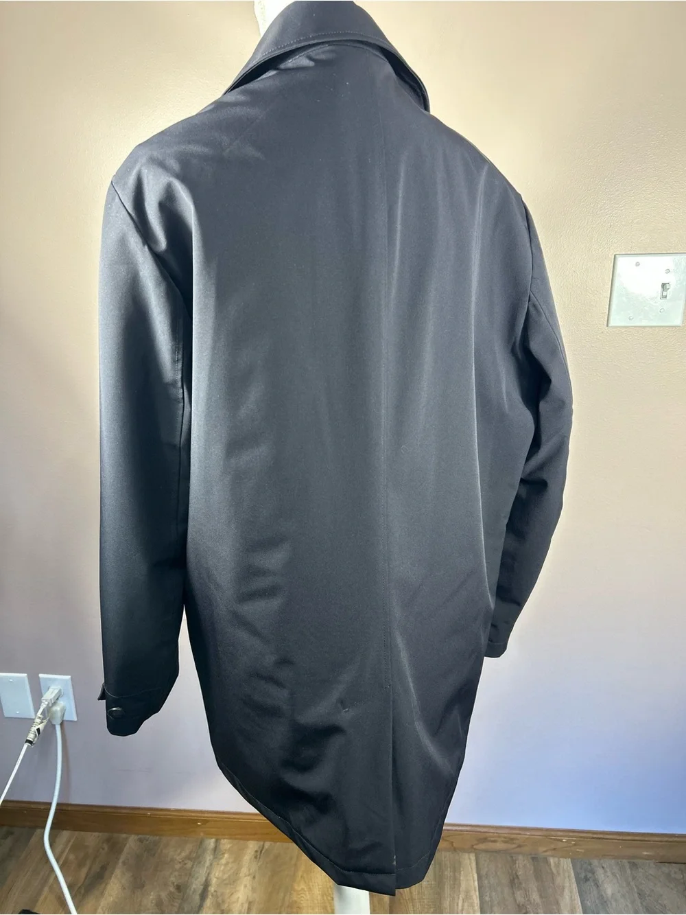 Calvin Klein Black Trench Coat - Single-Breasted Classic